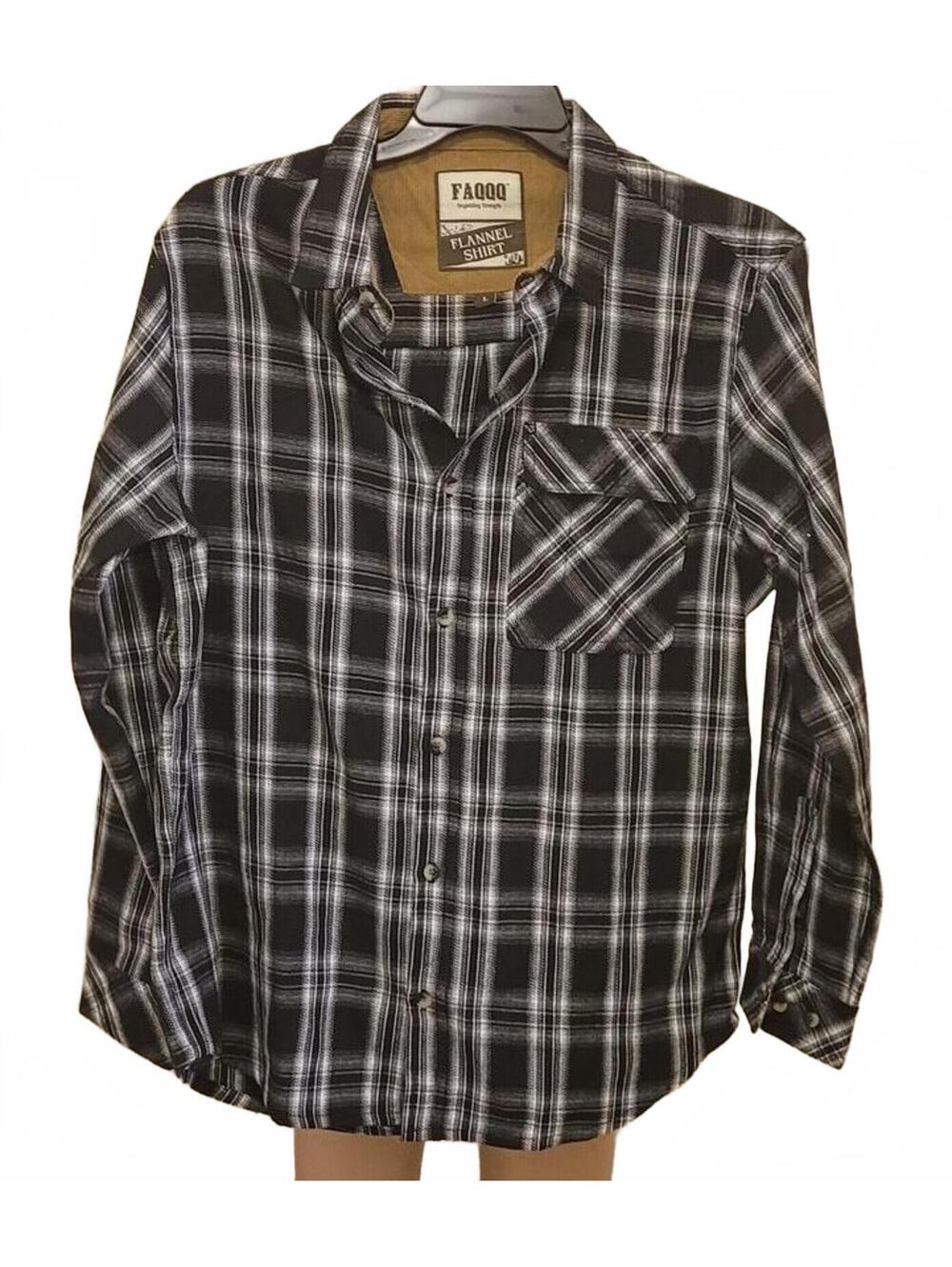FAQQQ Unyielding Strength Flannel Men's Shirt Large